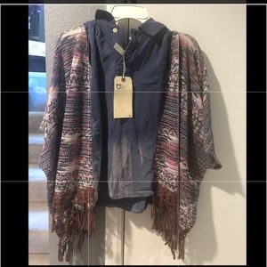 Blouse NWT M/L cold shoulder one of a kind